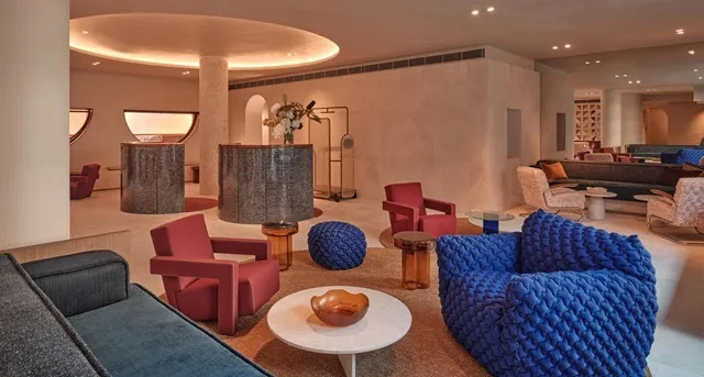 A lobby interior at The Eve.